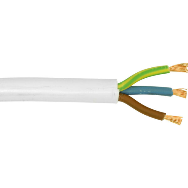 2.5mm 3183Y 3 Core White Circular PVC Flexible Cable