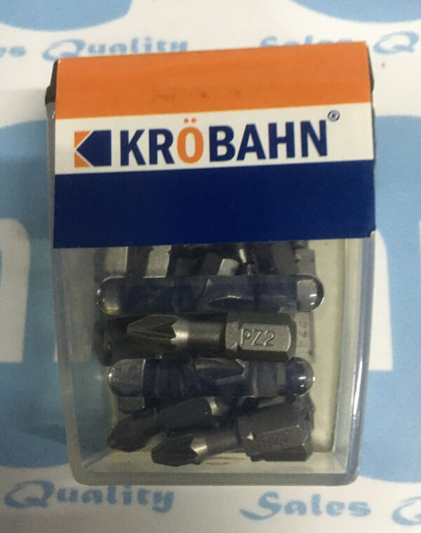 Krobahn - Impact Screwdriver Bits - PZ2 X 25mm - 20 pack